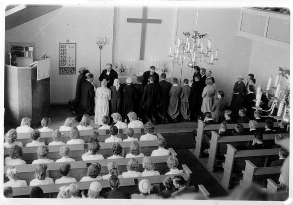 Korian kirkko sisältä 1960-luvulla